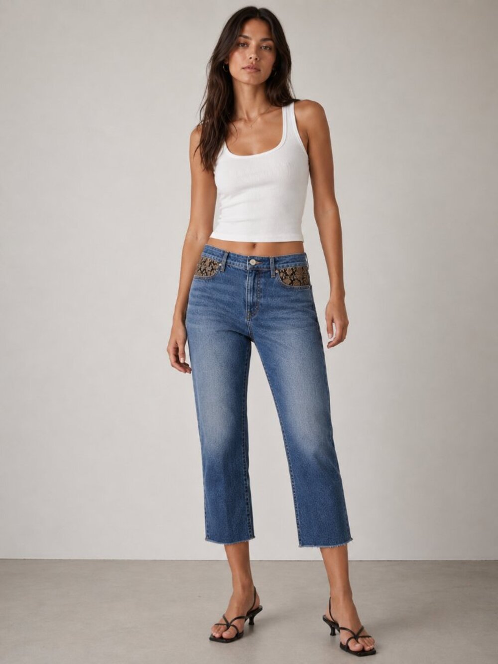 Frame Le High Straight Leg  Crop Jeans Size 25 - Picture 1 of 6